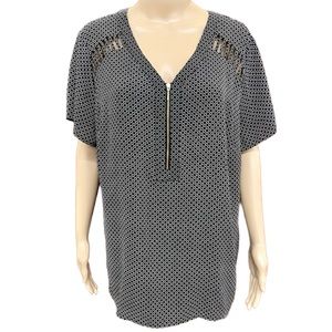 Worthington Zipper cut-out blouse size 1X